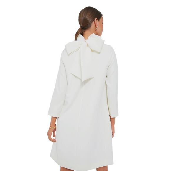 NWT Tuckernuck XL Daphne Ivory Cream Mini Dress Bow Ruffle Mod 3151-55 - Picture 3 of 11